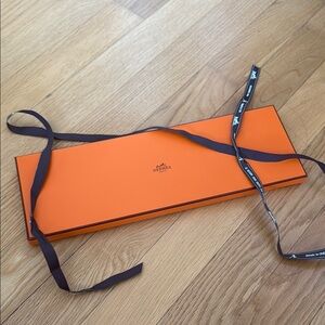 Hermes Orange Gift Box with Ribbon